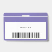 Badge Nom de l'employé personnalisé photo logo texte cod (Arrière)