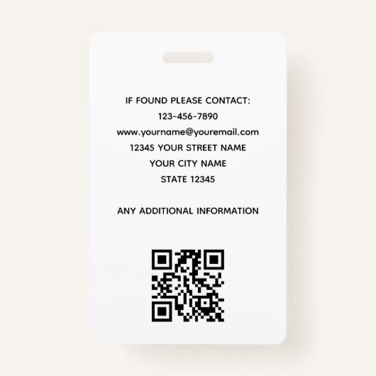 Badge Nom de l'employé rustique Nom Photo Woodgrain Gree (Dos)