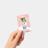 Badge Nom de l'employé Titre Code-barres Logo Rose Geo I (Manuel / portable)