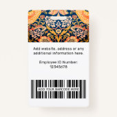 Badge Nom de l'enseignant sur mesure Nom de l'entreprise (Dos)