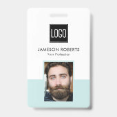 Badge Nom de l'entreprise de l'employé, logo, photo (Front)