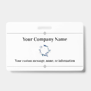 Badge Nom de l'entreprise ou de l'entreprise et logo pro
