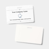 Badge Nom de l'entreprise ou de l'entreprise et logo pro (Avant & arrière)