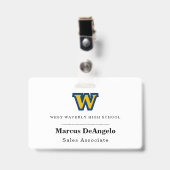 Badge Nom de l'événement de réunion d'affaires Balise /  (Avant avec clip)