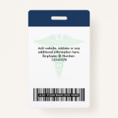 Badge Nom de l'extrait photo du logo de votre compagnie  (Dos)