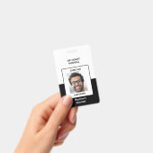 Badge Nom de l'ID photo noir et blanc (Manuel / portable)