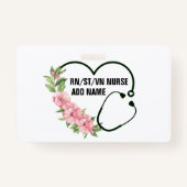 Badge Nom de l'infirmière étudiante-inscrite-ancienne (Devant)