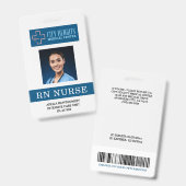 Badge Nom de l'infirmière inscrite à la RN Code d'identi (Avant & arrière)