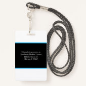 Badge Nom de l'infirmière inscrite à la RN Code du scann (Derrière avec lanière)