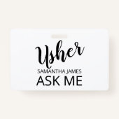 Badge Nom de l'utilisateur de me demander (Devant)