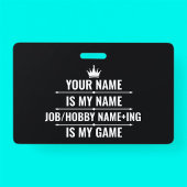 Badge Nom de métier et de loisirs drôle personnalisé