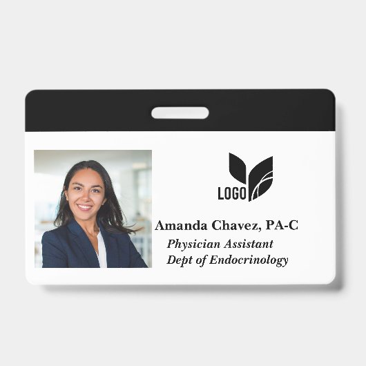 Badge Nom de photo de l'employé personnalisé (Avant)