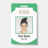 Badge Nom de photo d'employé Logo de l'entreprise Code Q (Avant)