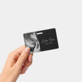 Badge Nom de titre de script de photo élégant  (Manuel / portable)