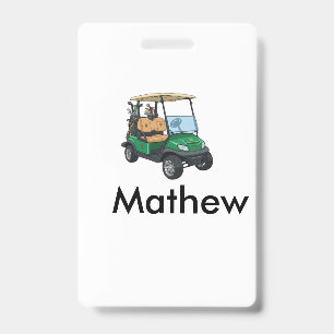 Badge Nom de voiture de golf verte cadeaux de sport pour