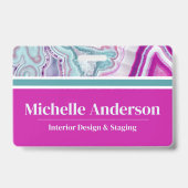 Badge Nom d'entreprise élégant moderne (Arrière)