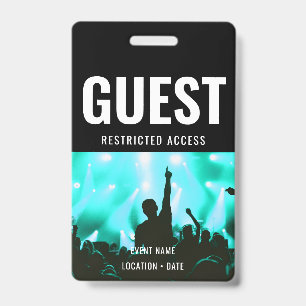 Badge Nom d'événement ou de concert personnalisé pour le