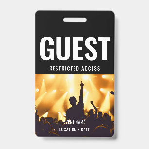 Badge Nom d'événement ou de concert personnalisé pour le