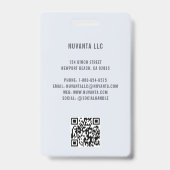 Badge Nom d'ID d'entreprise de conférence (Arrière)