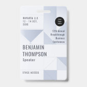 Badge Nom d'ID d'entreprise de conférence (Avant)