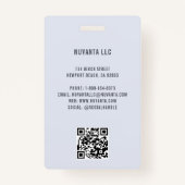 Badge Nom d'ID d'entreprise de conférence (Dos)