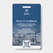 Badge Nom d'ID photo de l'employé élégant moderne (Back)