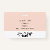 Badge Nom du bandeau customisé Numéro de l'événement ave (Dos)