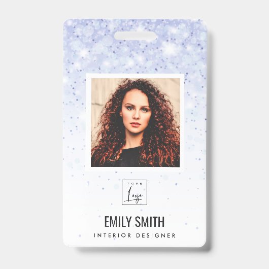 BADGE NOM DU CODE BARRE DE LA PHOTO DE L'EMPLOYÉ DE LA P (Front)