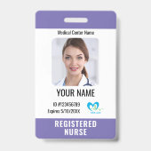 Badge Nom du code de la barre du logo de l'employé de l' (Avant)