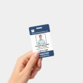 Badge Nom du code de la barre photo de l'employé profess (Manuel / portable)