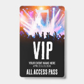 Badge Nom du concert : accès VIP tout compris (Avant)