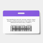 Badge Nom du logo de la barre photo de l'employé ou du c (Arrière)