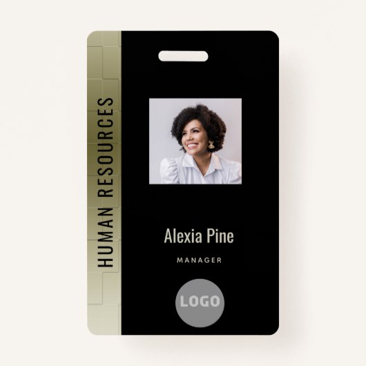 Badge Nom du logo de l'employé de l'entreprise Photo du  (Devant)