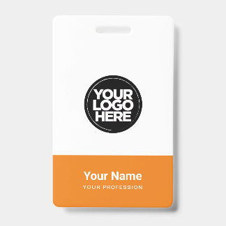Badge Nom du logo de l'entreprise Orange personnalisé Ti
