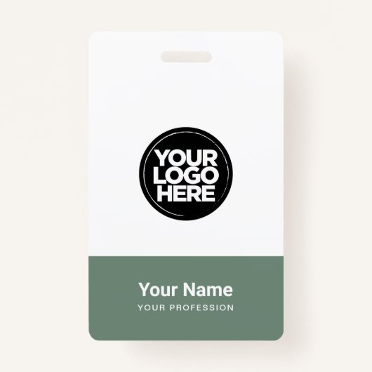 Badge Nom du logo de l'entreprise personnalisé Code barr (Devant)