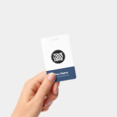 Badge Nom du logo de l'entreprise personnalisé Code-barr (À main)