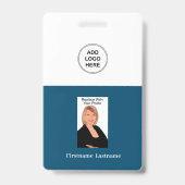 Badge Nom du logo de l'ID photo de l'employé (Face)