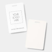 Badge Nom du logo minimaliste simple (Avant & arrière)