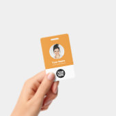 Badge Nom du logo photo d'arrondi de l'employé personnal (Manuel / portable)