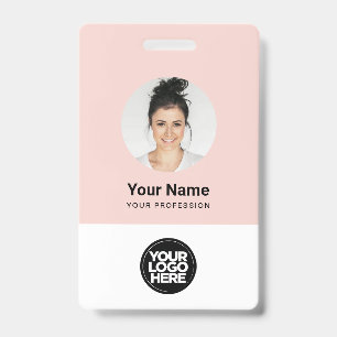 Badge Nom du logo photo d'arrondi de l'employé personnal