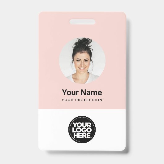 Badge Nom du logo photo d'arrondi de l'employé personnal (Avant)