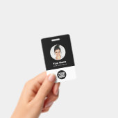 Badge Nom du logo photo d'arrondi de l'employé personnal (Manuel / portable)