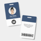 Badge Nom du logo photo d'arrondi de l'employé personnal (Avant & arrière)