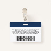 Badge Nom du logo photo de l'employé de l'entreprise per (Dos avec clip)