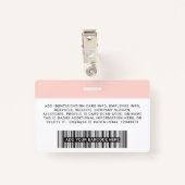 Badge Nom du logo photo de l'employé de l'entreprise per (Dos avec clip)