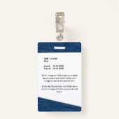 Badge Nom du logo photo de l'employé Insigne d'identific (Dos avec clip)