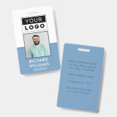 Badge Nom du logo photo de l'employé personnalisé (Avant & arrière)