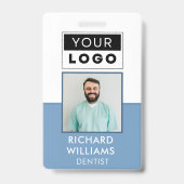 Badge Nom du logo photo de l'employé personnalisé (Avant)