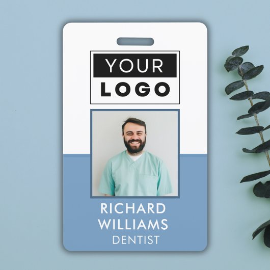Badge Nom du logo photo de l'employé personnalisé