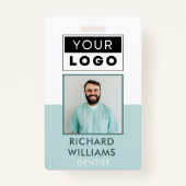 Badge Nom du logo photo de l'employé personnalisé (Devant)